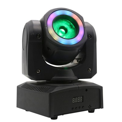 Factory Wholesale DMX Stage Lighting Circle Effect Color Change 40W RGBW Disco DJ Party Mini Beam Moving Head Light Stage Light