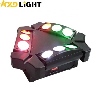 Mini 3 Rows 9pcs 10W 4in1 RGBW LED Spider Light