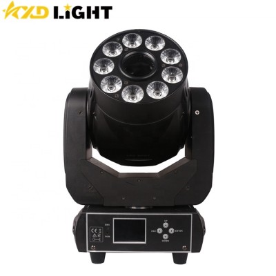 75w white led spot moving light heads with 9*12W RGBWA+UV 6in1 dmx wash stage lighting fixture