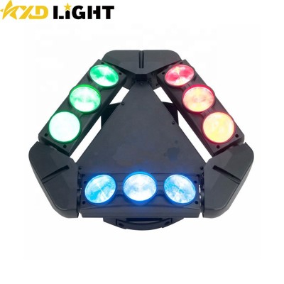 Disco 3 Rows 9pcs 12W RGBW 4in1 LEDs Spider Light For Stage